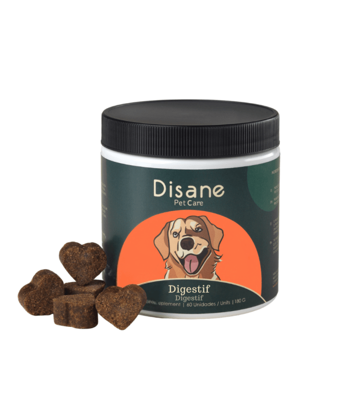 Digestif pour Chiens - Supplément Naturel de 60 Unités | Disane Pet Care